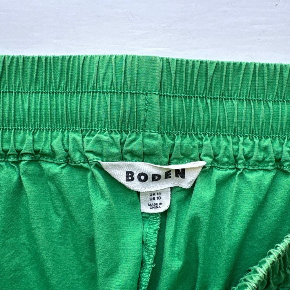 Boden Women 10 Shorts Green Cotton Drawstring Pull On Pockets Lightweight Boho - Picture 3 of 10